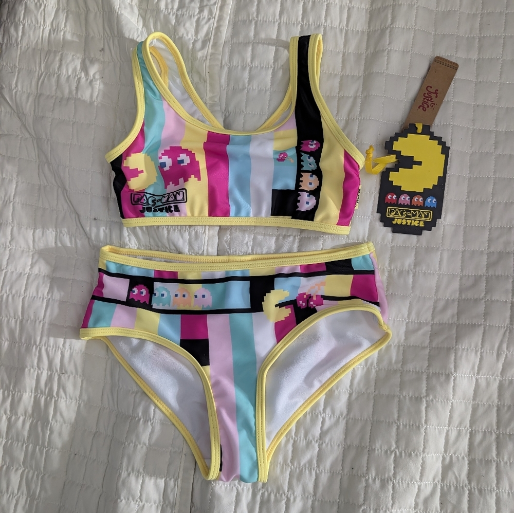 Justice Pac-Man Striped Swim Set for Kids